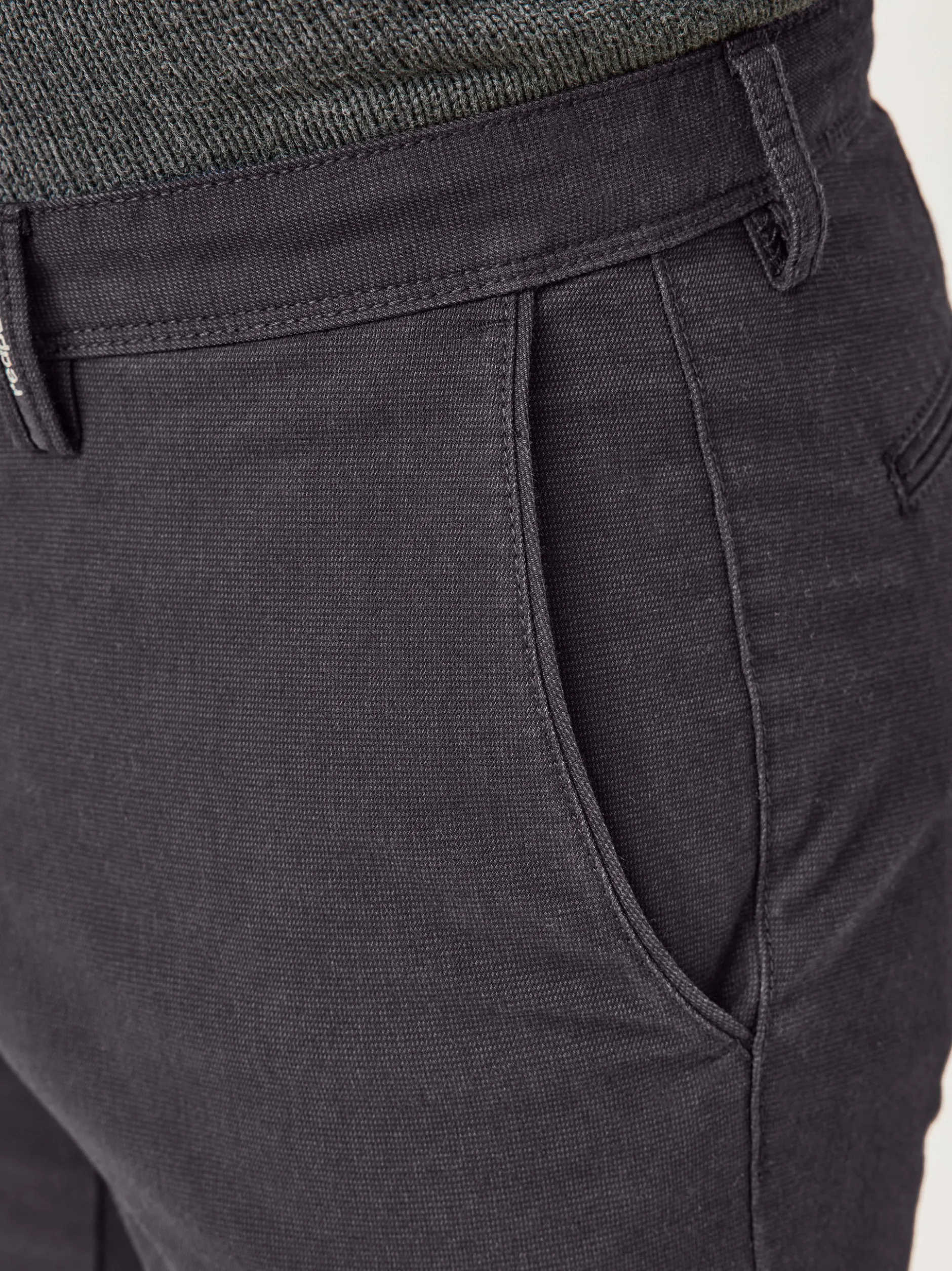 Redpoint Herren Chino - Jasper Straight Fit in anthrazit