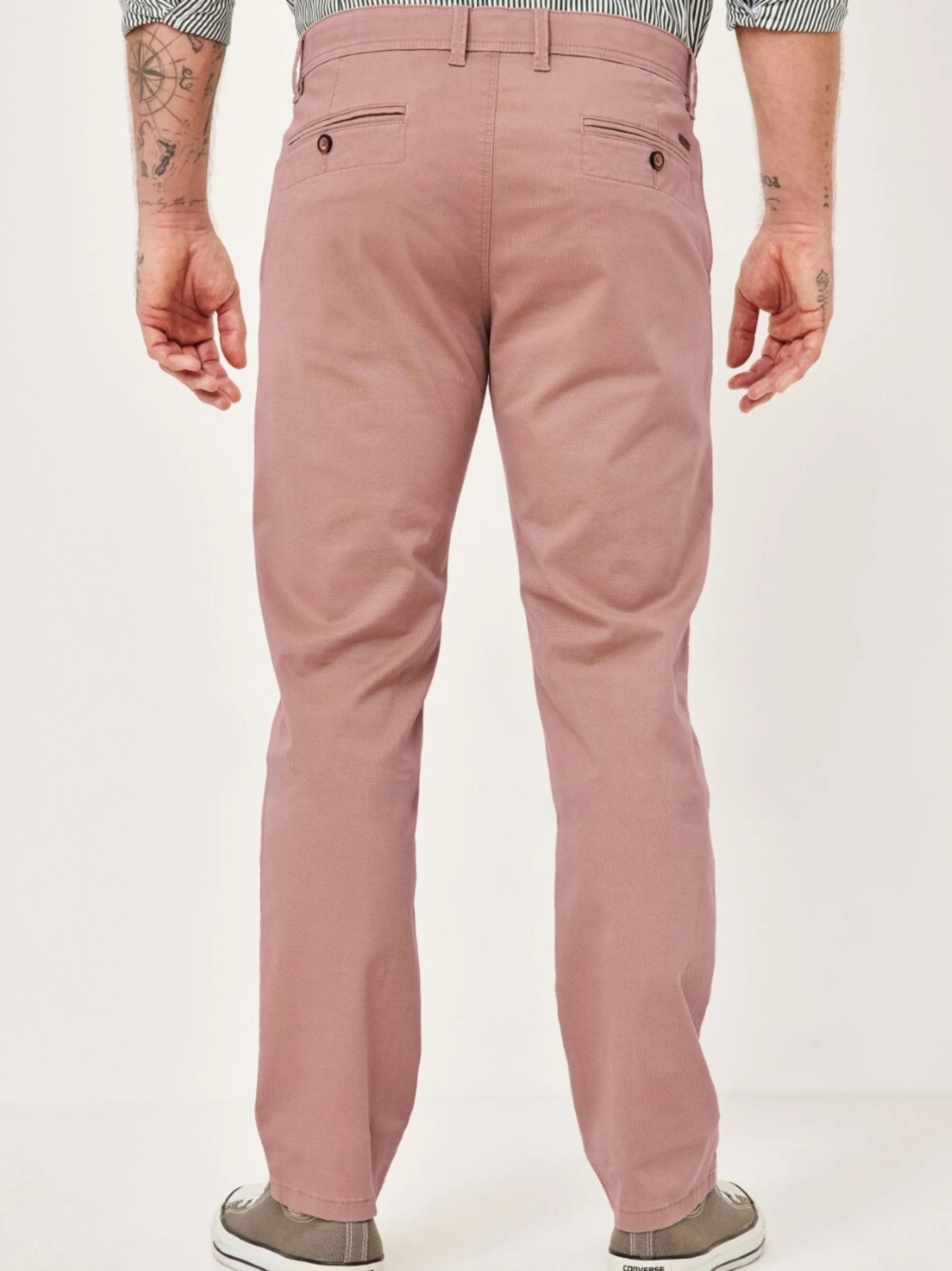 Redpoint Herren Chino - ODESSA Straight Fit in rosa