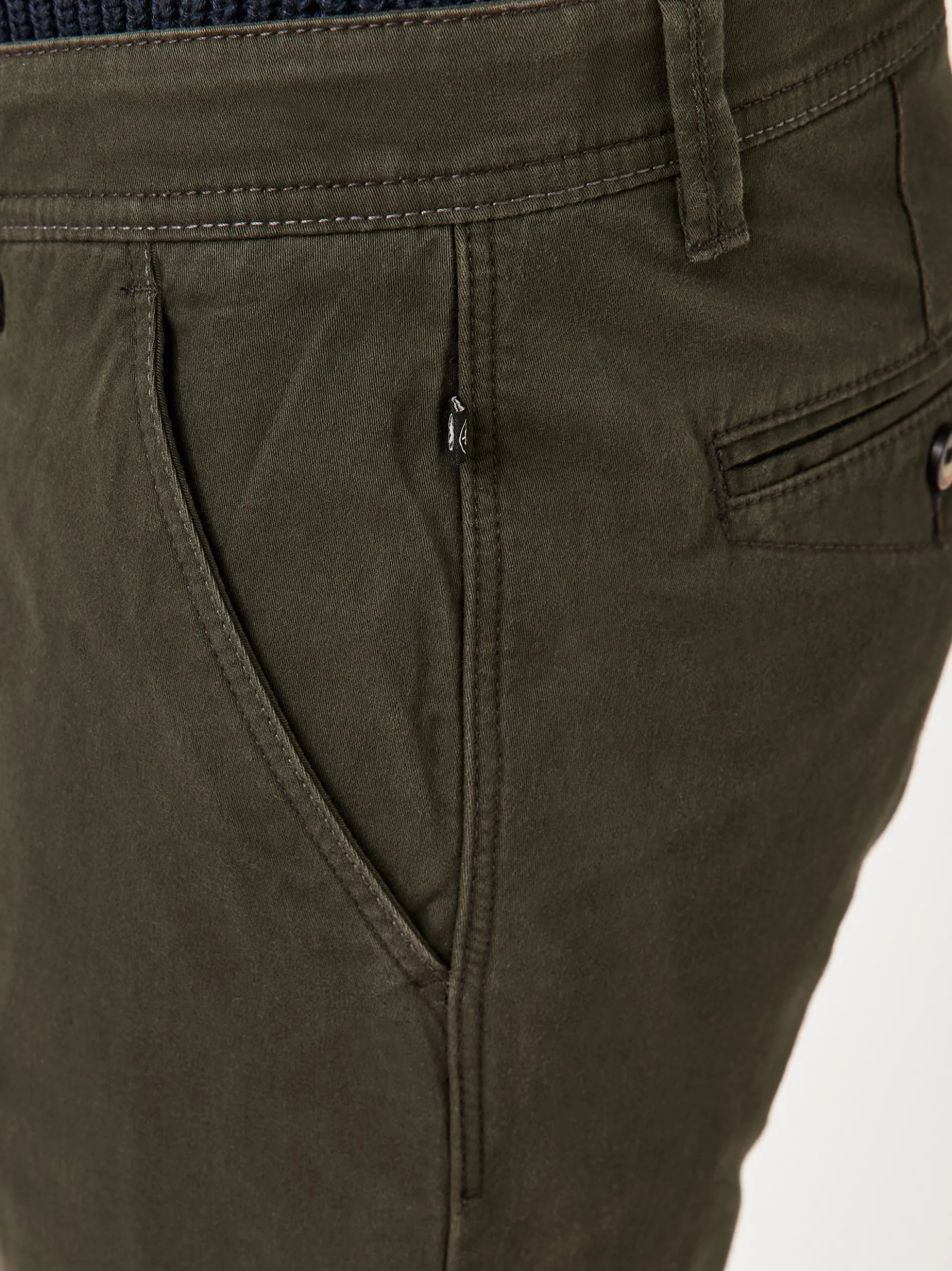 Redpoint Herren Chino - ODESSA THERMO Straight Fit in oliv