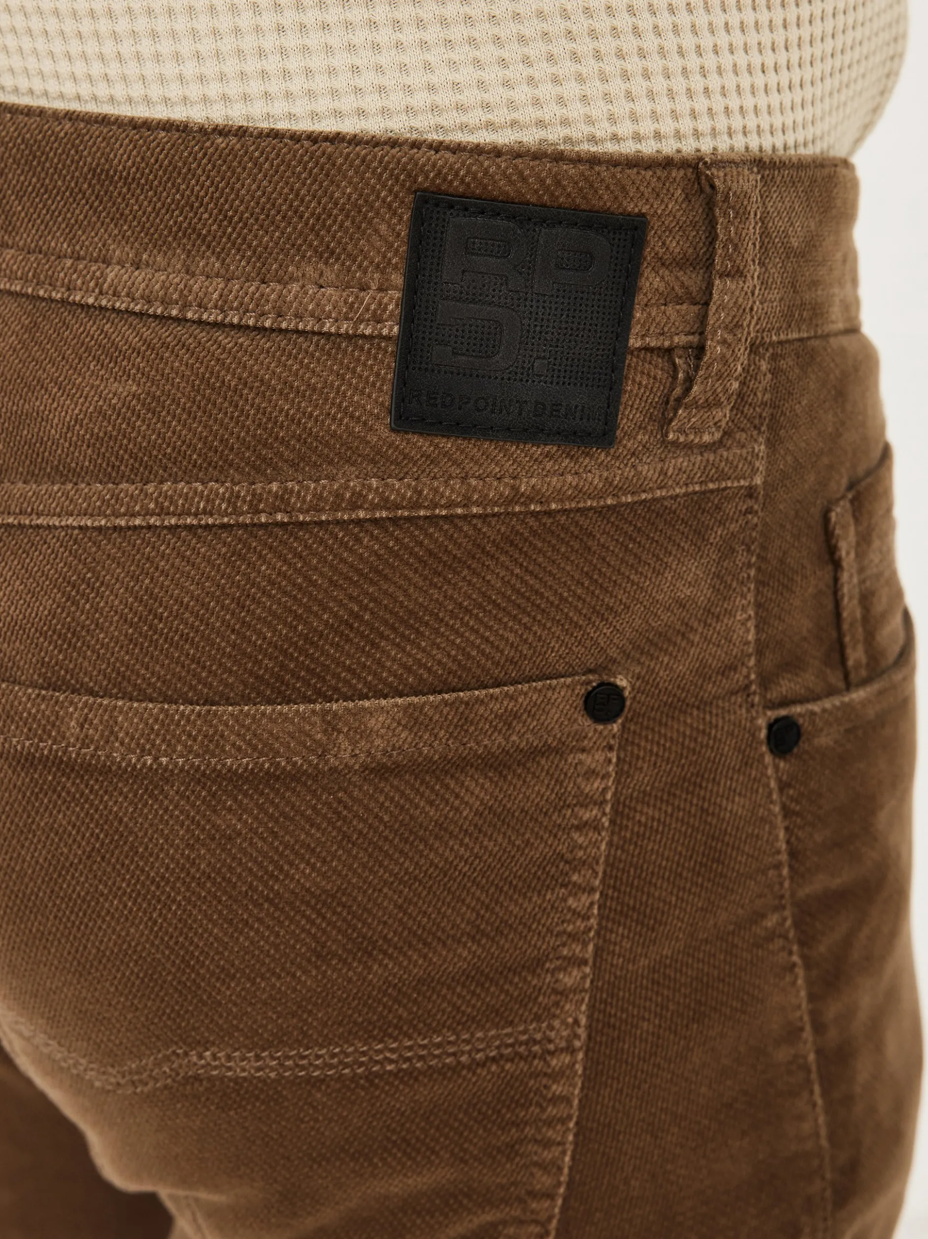 Redpoint Herren Cordhose - MILTON Straight Fit in taupe