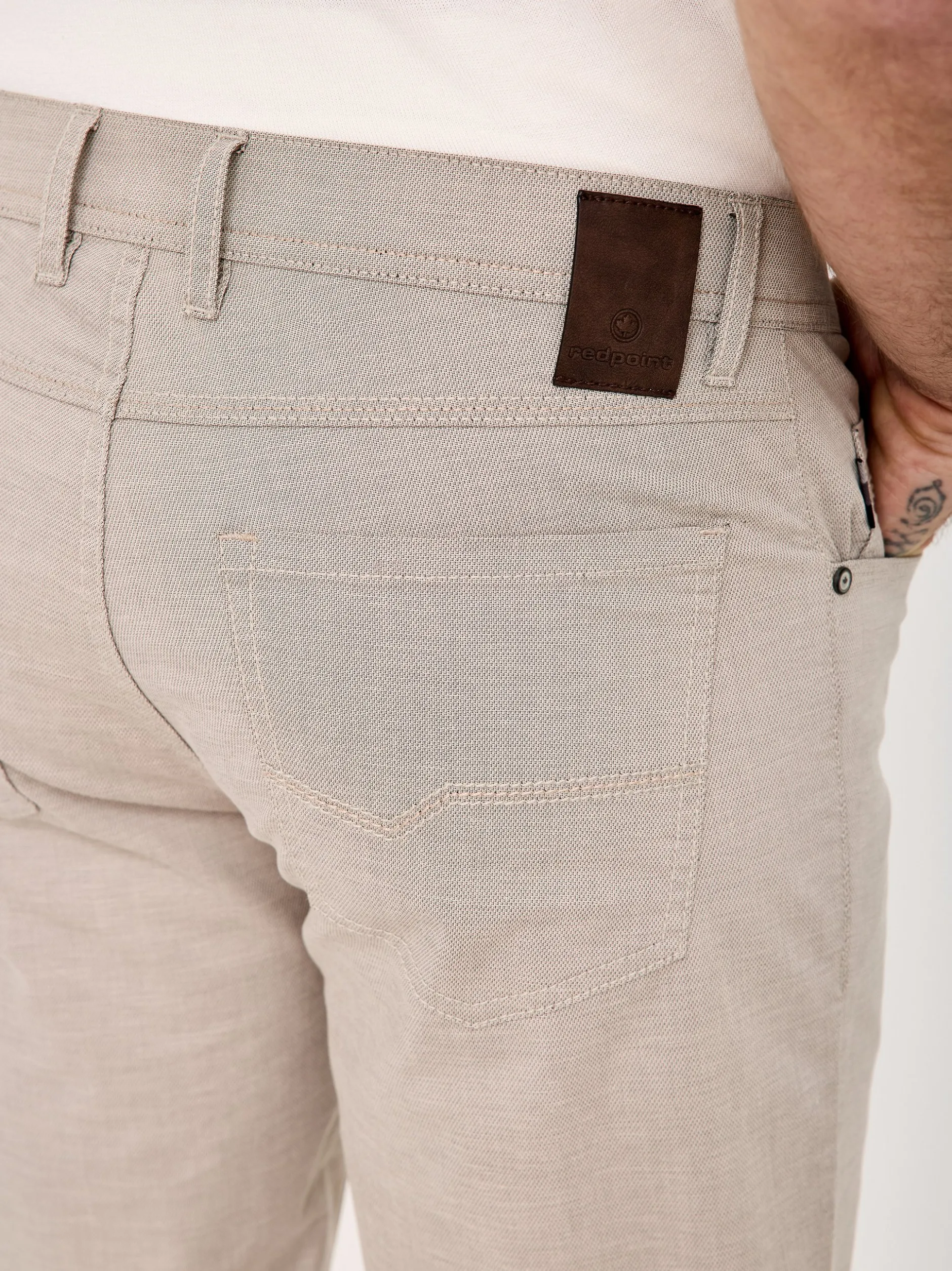 Redpoint Herren Hose - MILTON Straight Fit in beige