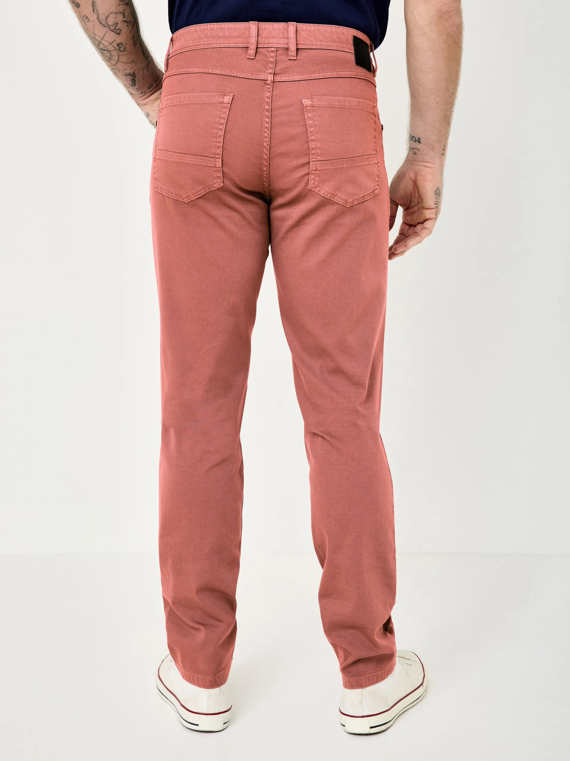 Redpoint Herren 5-Pocket Hose - Milton Straight Fit in koralle