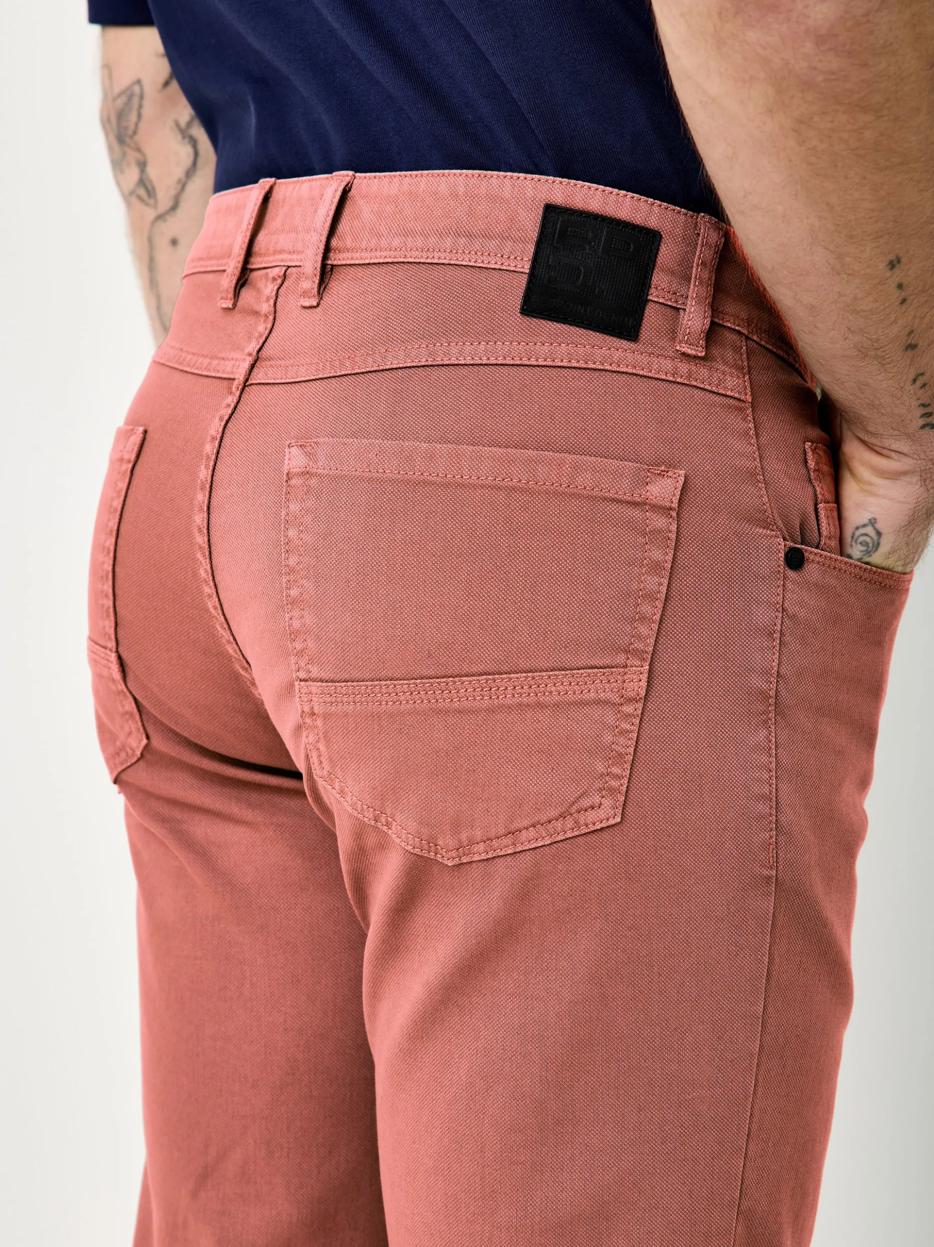 Redpoint Herren 5-Pocket Hose - Milton Straight Fit in koralle
