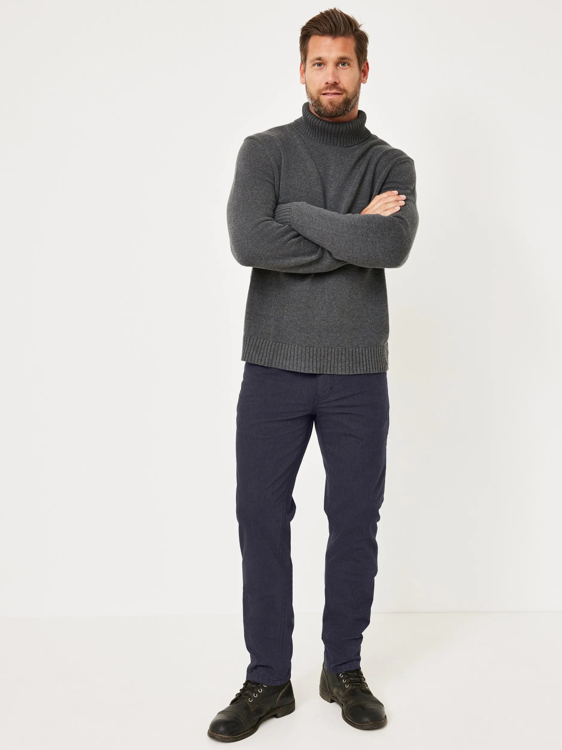Redpoint Herren 5-Pocket Hose - MILTON Straight Fit in marine