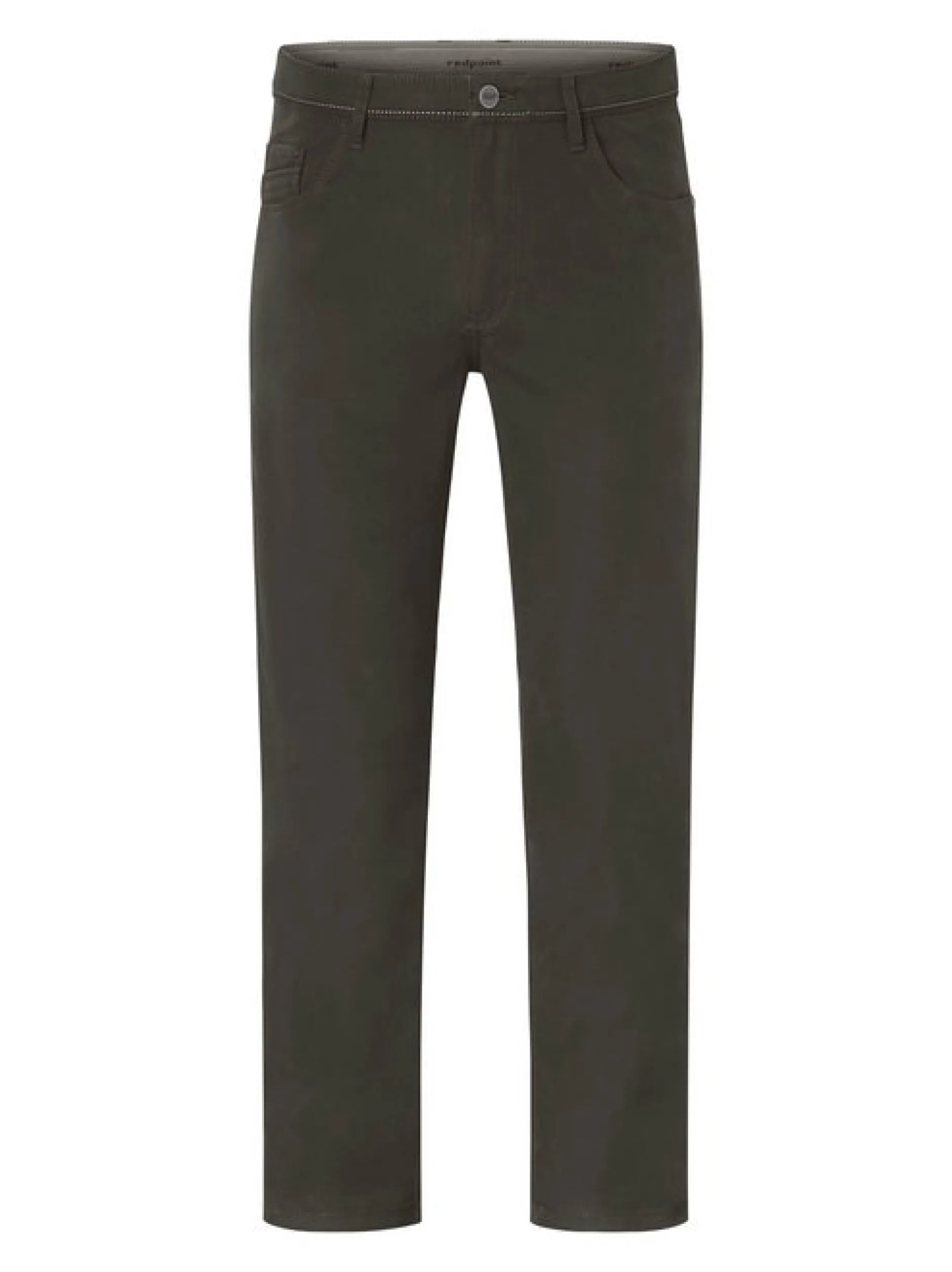 Redpoint Herren 5-Pocket Hose - MILTON Straight Fit in oliv