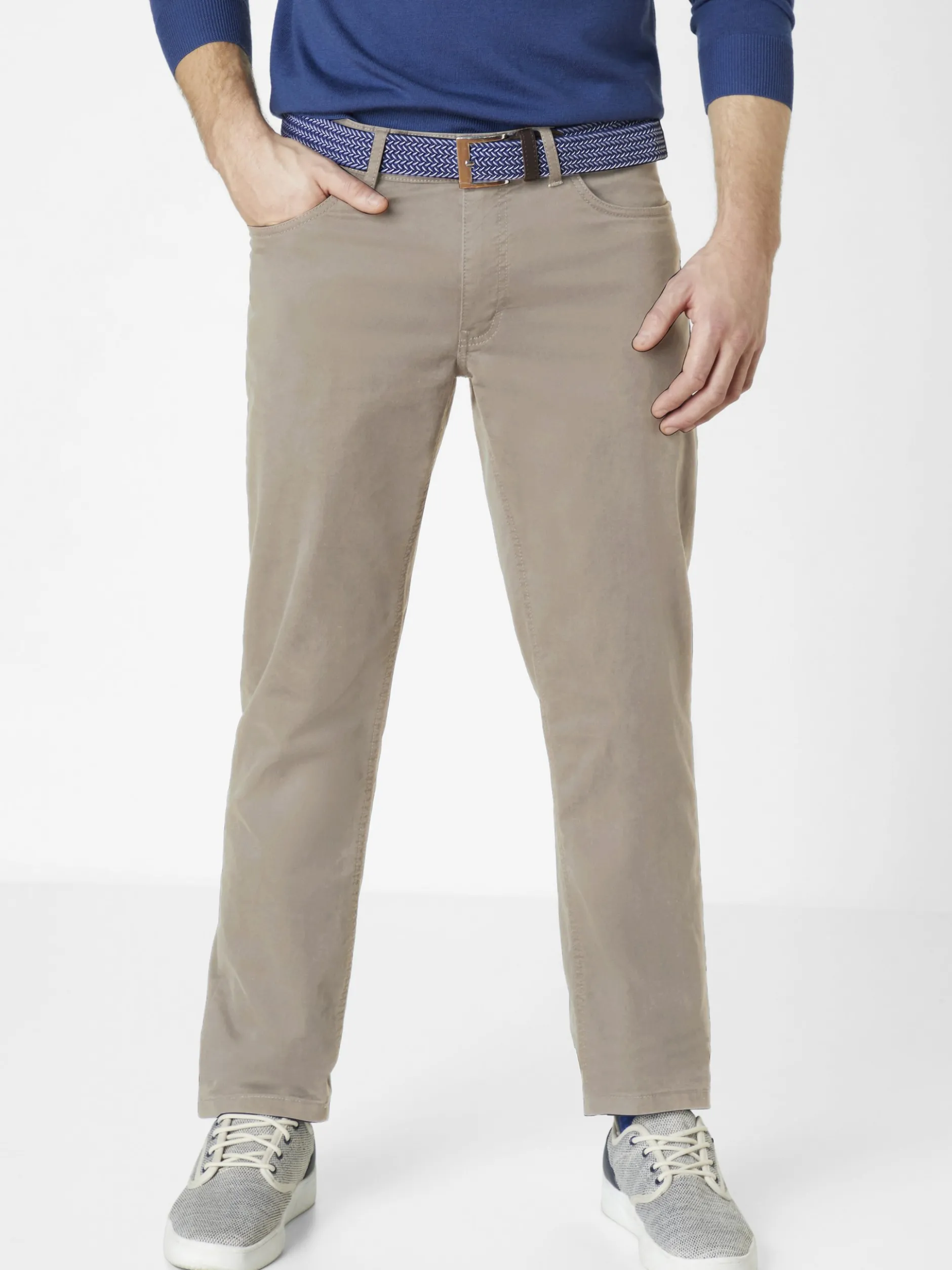 Redpoint Herren 5-Pocket Hose - MONTREAL Straight Fit in beige