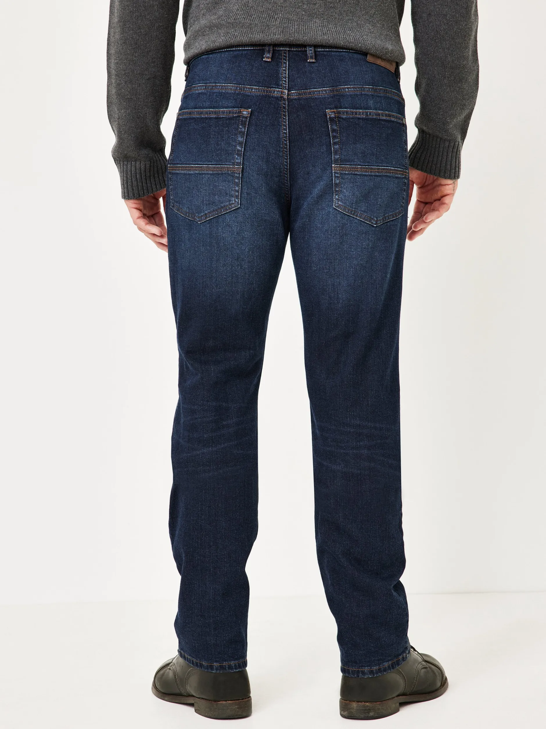 Redpoint Herren 5-Pocket Jeans - LANGLEY Straight Fit in medium stone