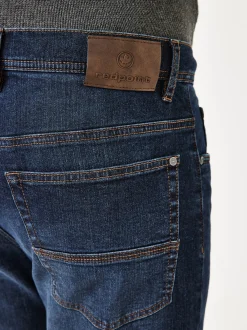 Redpoint Herren 5-Pocket Jeans - LANGLEY Straight Fit in medium stone