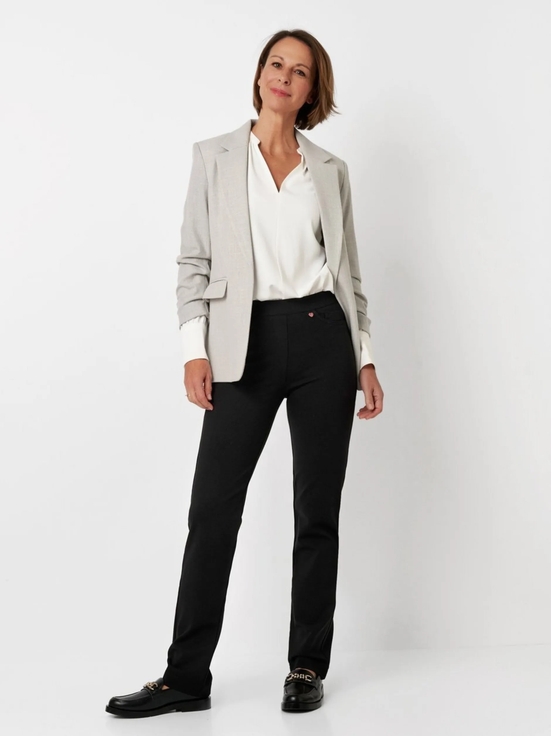 Relaxed Damen Hose - Alice Slim in schwarz - Länge: lang
