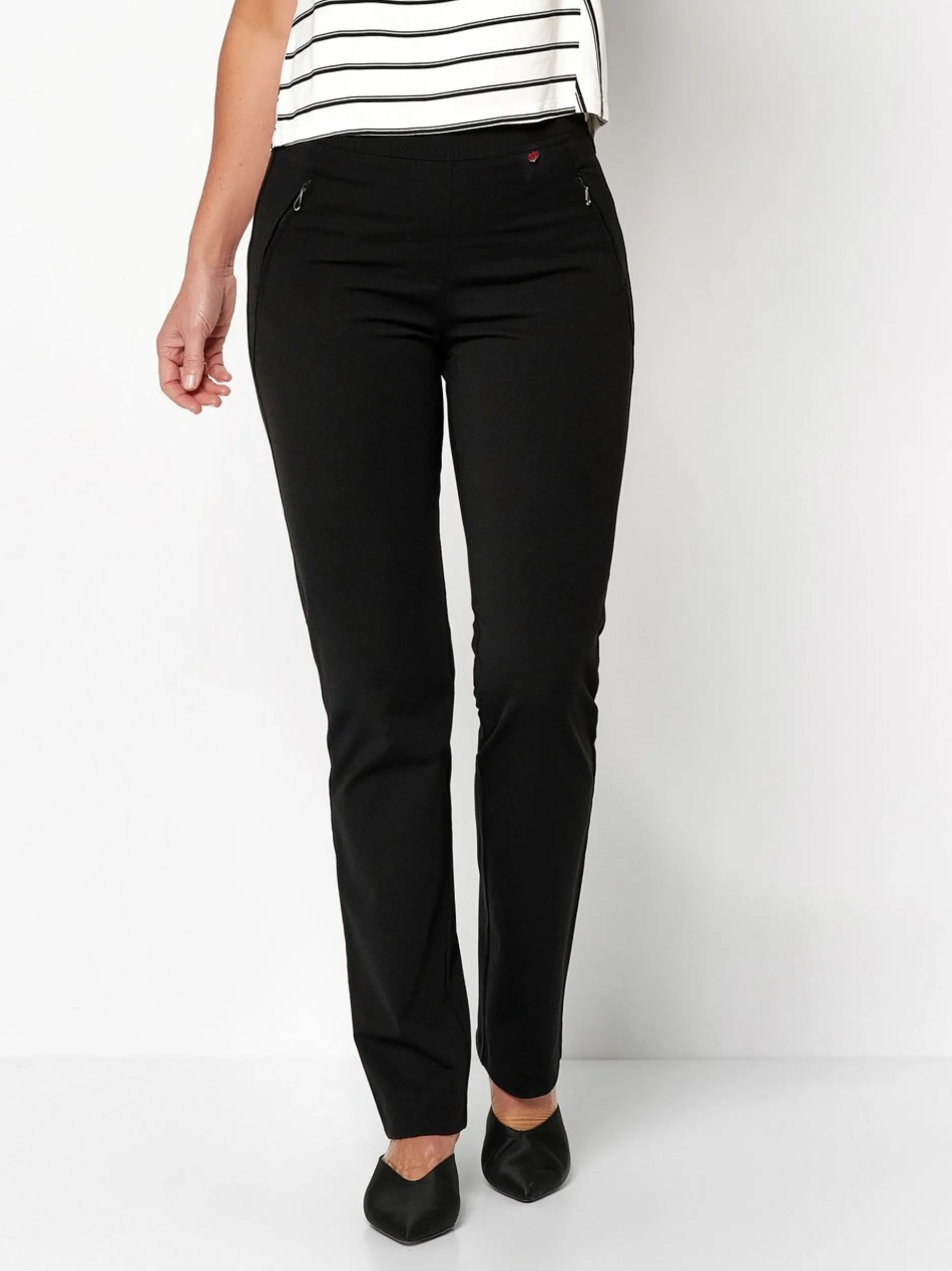Relaxed Damen Hose - Alice Slim in schwarz - Länge: lang