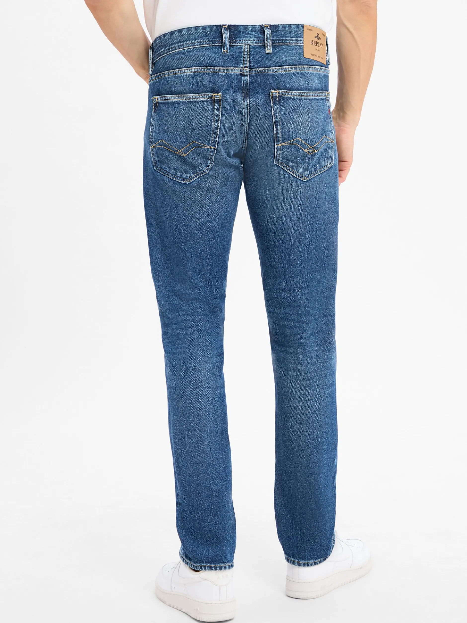 Replay Herren Jeans - Grover in dark stone - Länge: lang