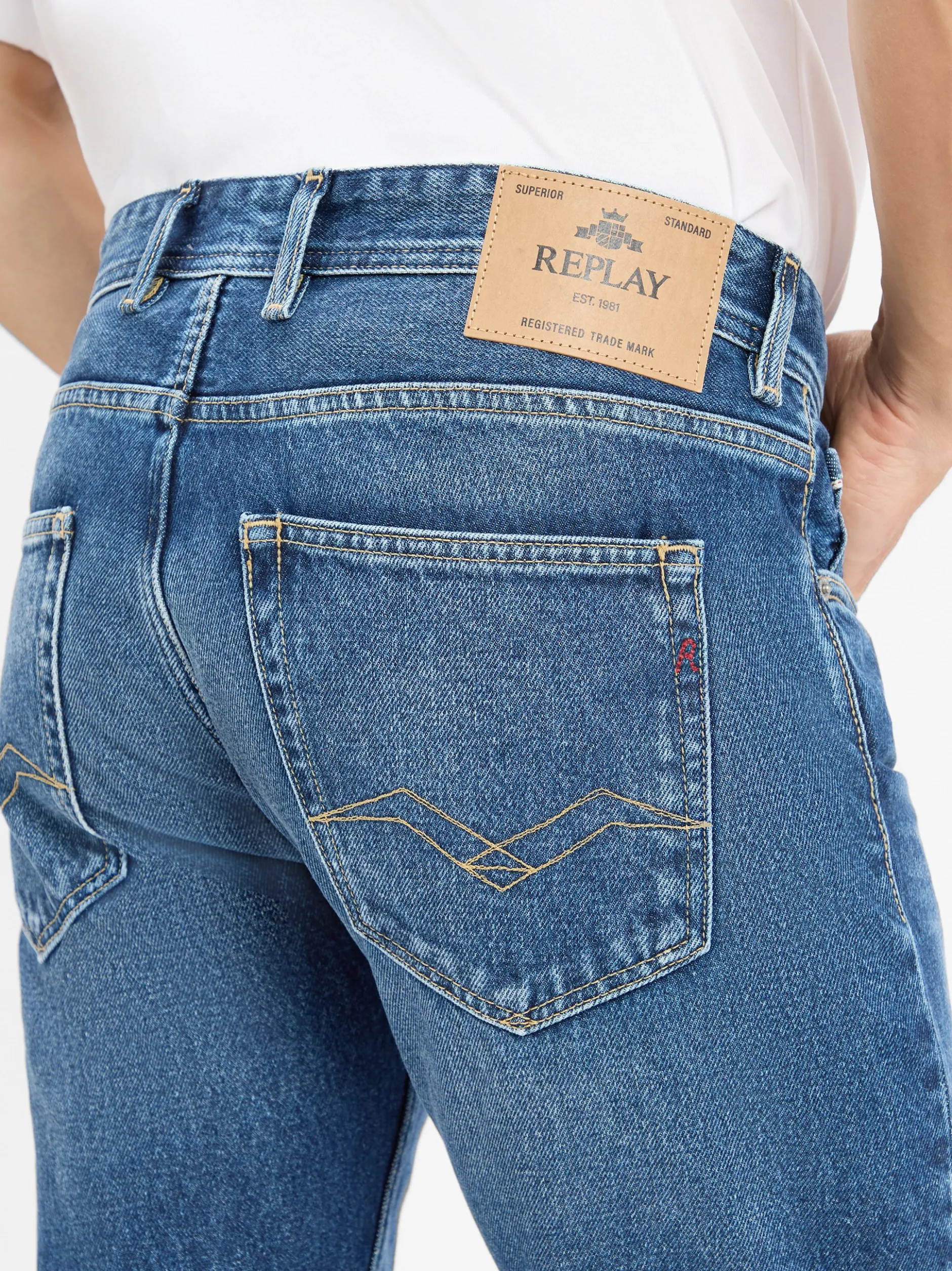 Replay Herren Jeans - Grover in dark stone - Länge: lang