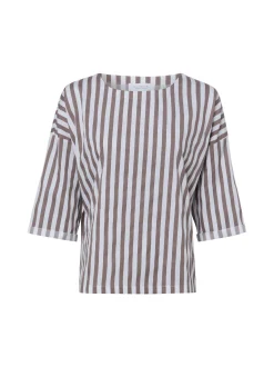 Rich & Royal Damen Blusenshirt in schoko weiß