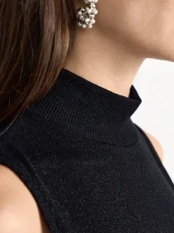 Rich & Royal Damen Jersey-Top in schwarz