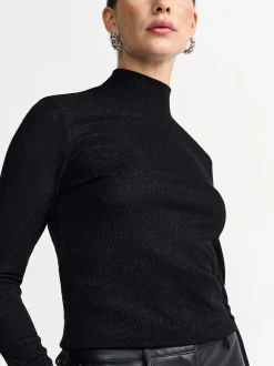 Rich & Royal Damen Langarmshirt in schwarz