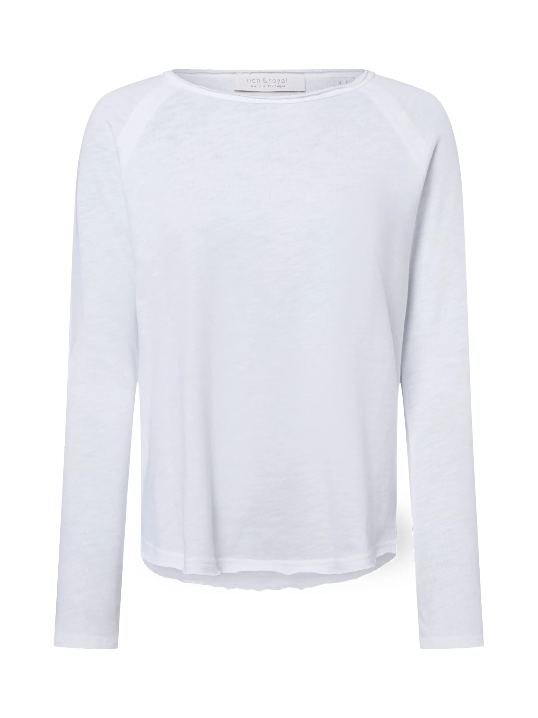 Rich & Royal Damen Langarmshirt in weiß - Ärmel: langarm