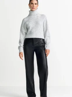 Rich & Royal Damen Strickpullover in hellgrau
