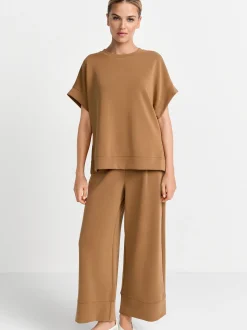 Rich & Royal Damen T-Shirt in braun - Ärmel: extra kurz