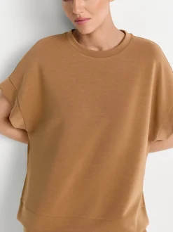 Rich & Royal Damen T-Shirt in braun - Ärmel: extra kurz