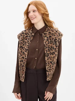 Rino & Pelle Damen Strickweste - Elona in braun schwarz