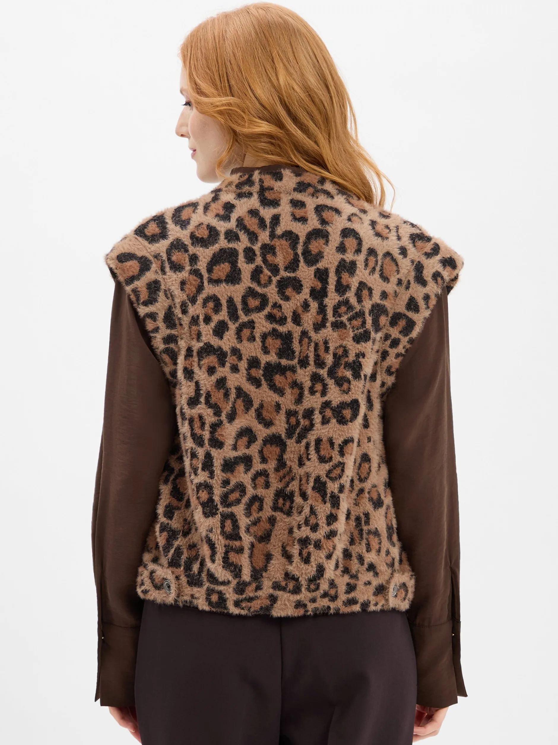 Rino & Pelle Damen Strickweste - Elona in braun schwarz