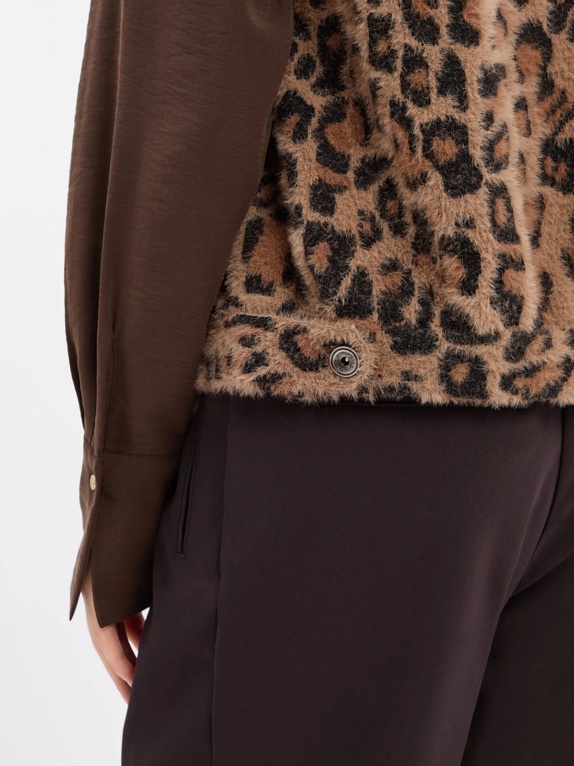 Rino & Pelle Damen Strickweste - Elona in braun schwarz