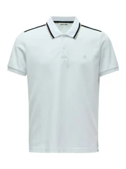 Salsa Jeans Herren Polo in weiß - Ausschnitt: Polokragen