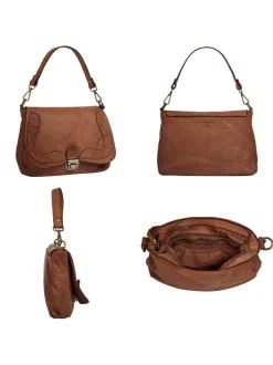 Samantha Look Damen Umhängetasche in cognac