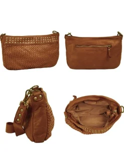 Samantha Look Damen Umhängetasche in cognac
