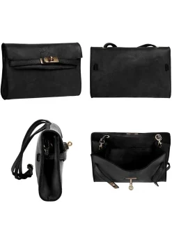 Samantha Look Damen Umhängetasche in schwarz