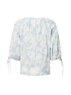 Samsøe Samsøe Damen Bluse - Samatera in hellblau weiß