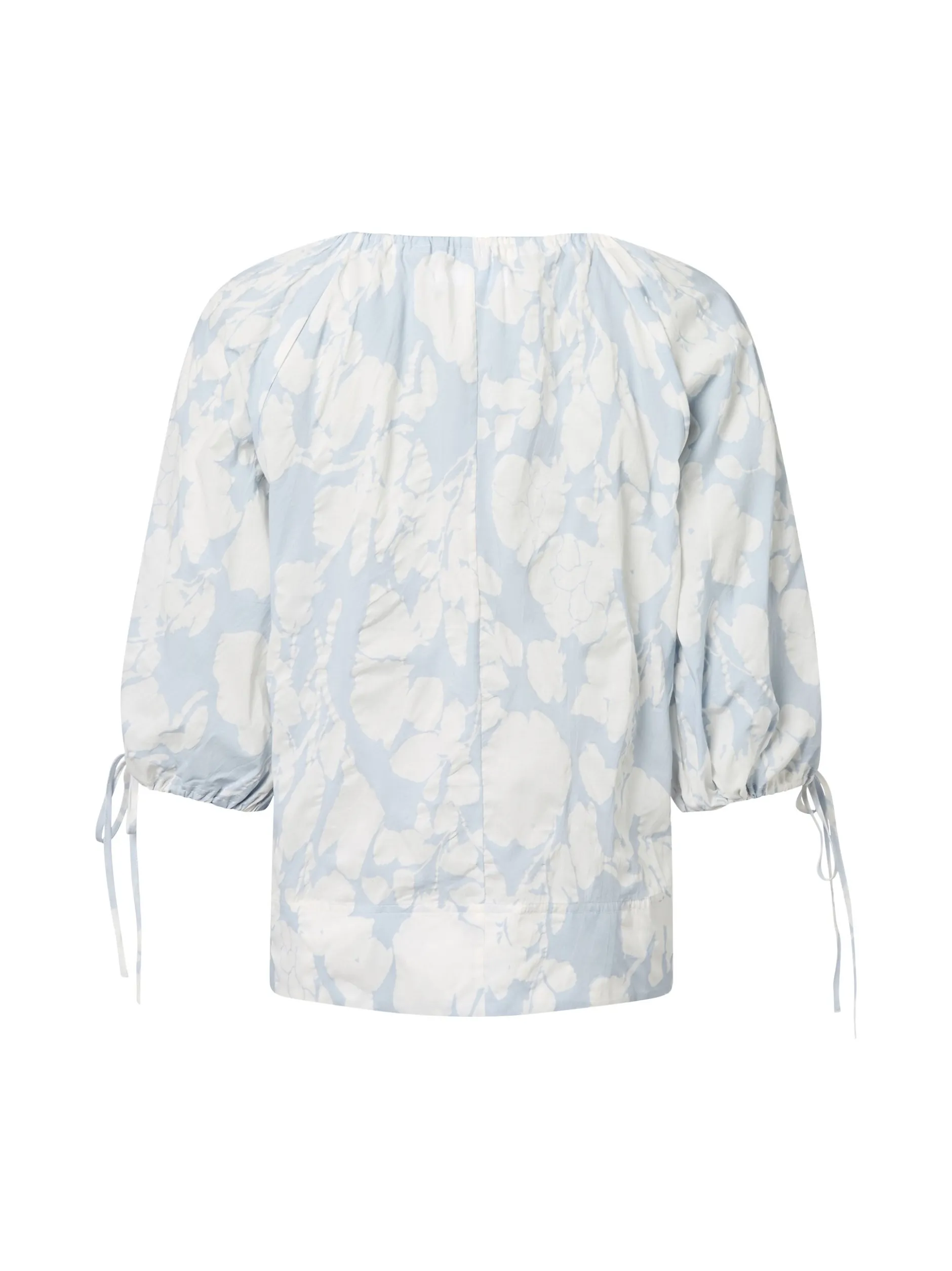 Samsøe Samsøe Damen Bluse - Samatera in hellblau weiß