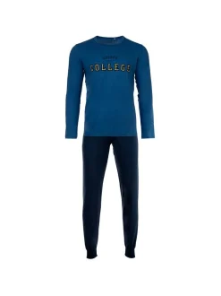 Sanetta Jungen Pyjama in blau