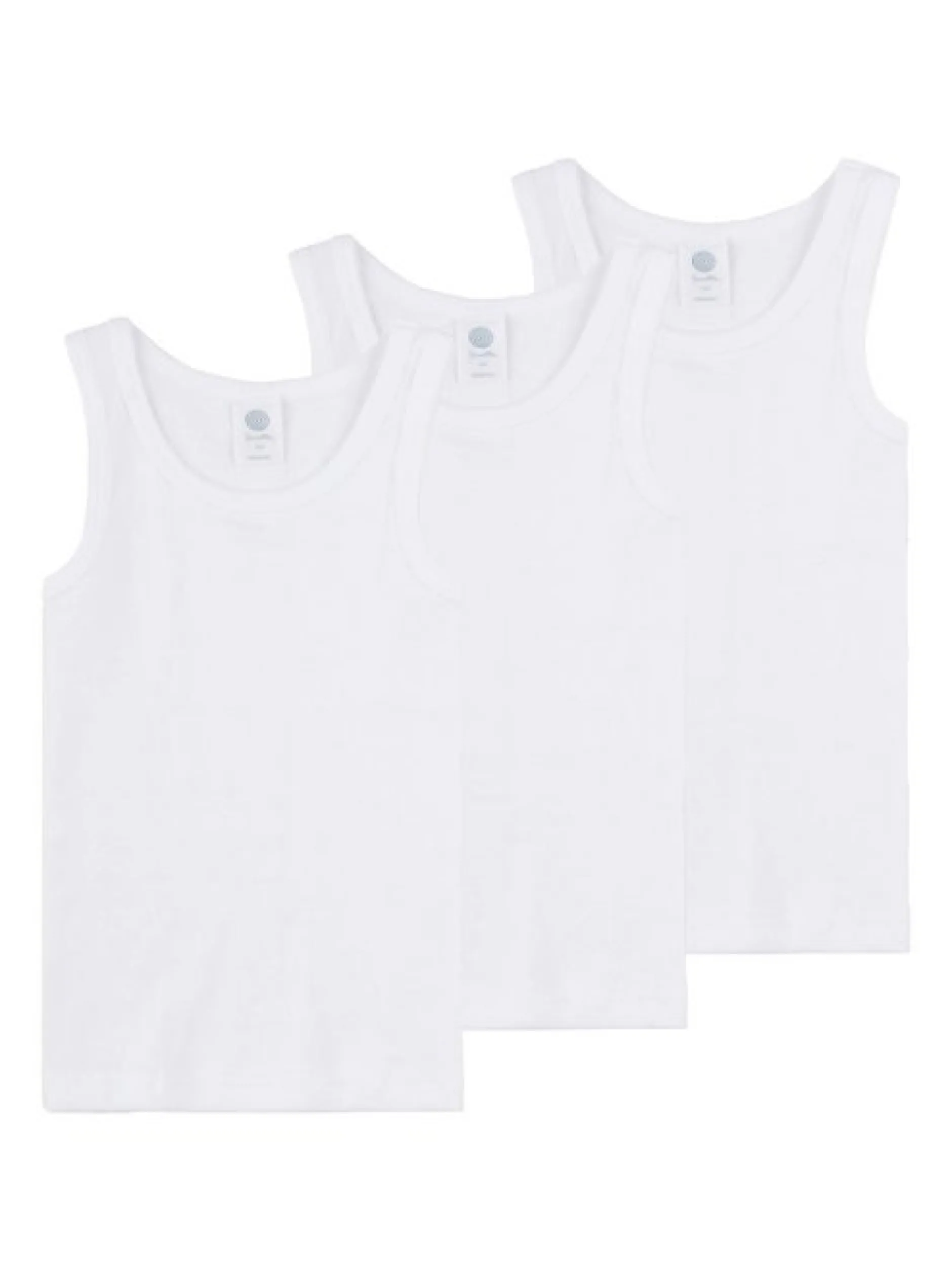 Sanetta Jungen Unterhemd 3er Pack in weiß