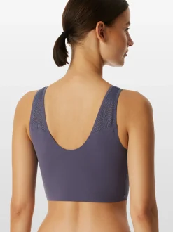 Schiesser Damen Bustier - Invisible Soft Lace in blau
