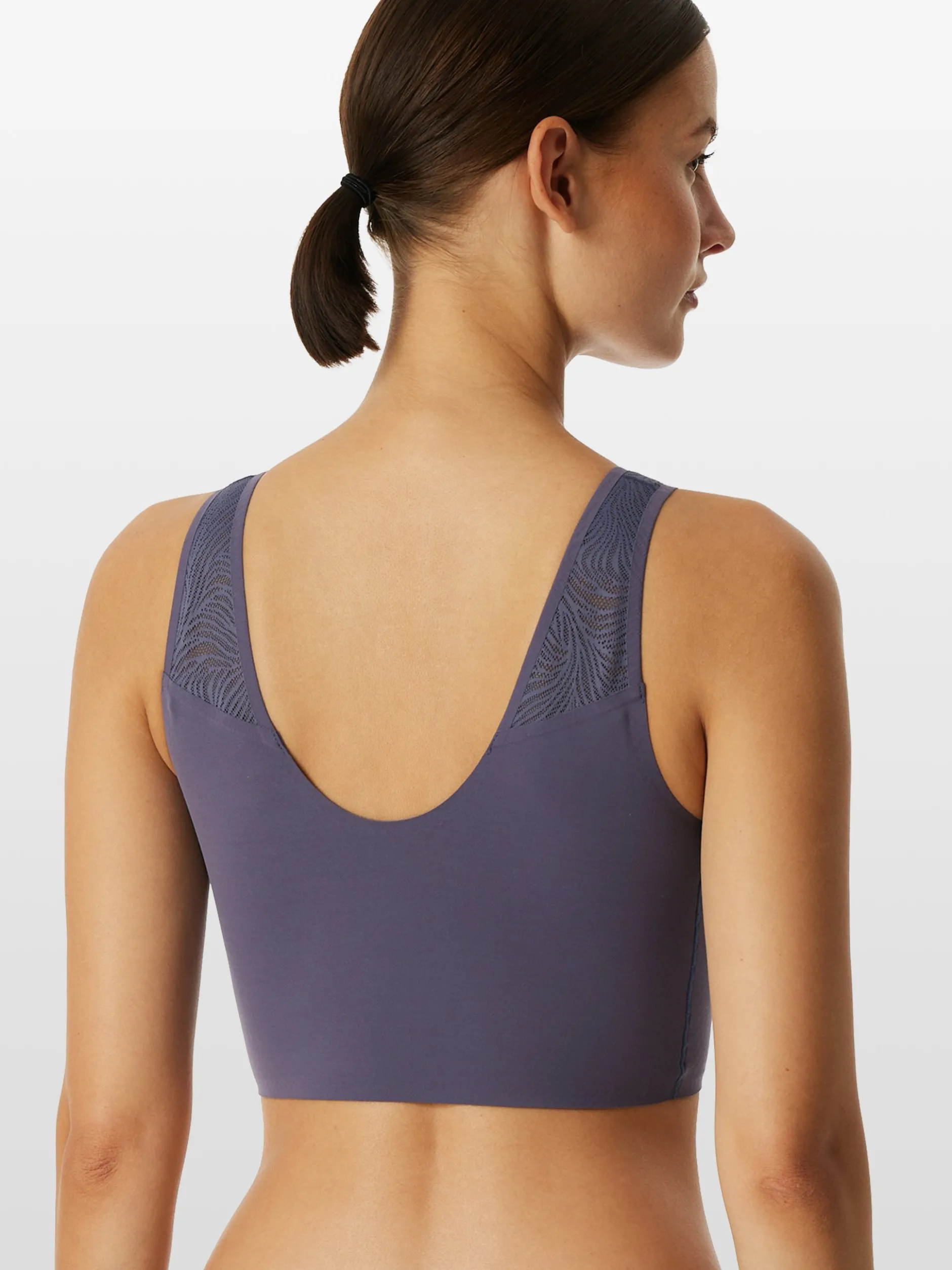 Schiesser Damen Bustier - Invisible Soft Lace in blau