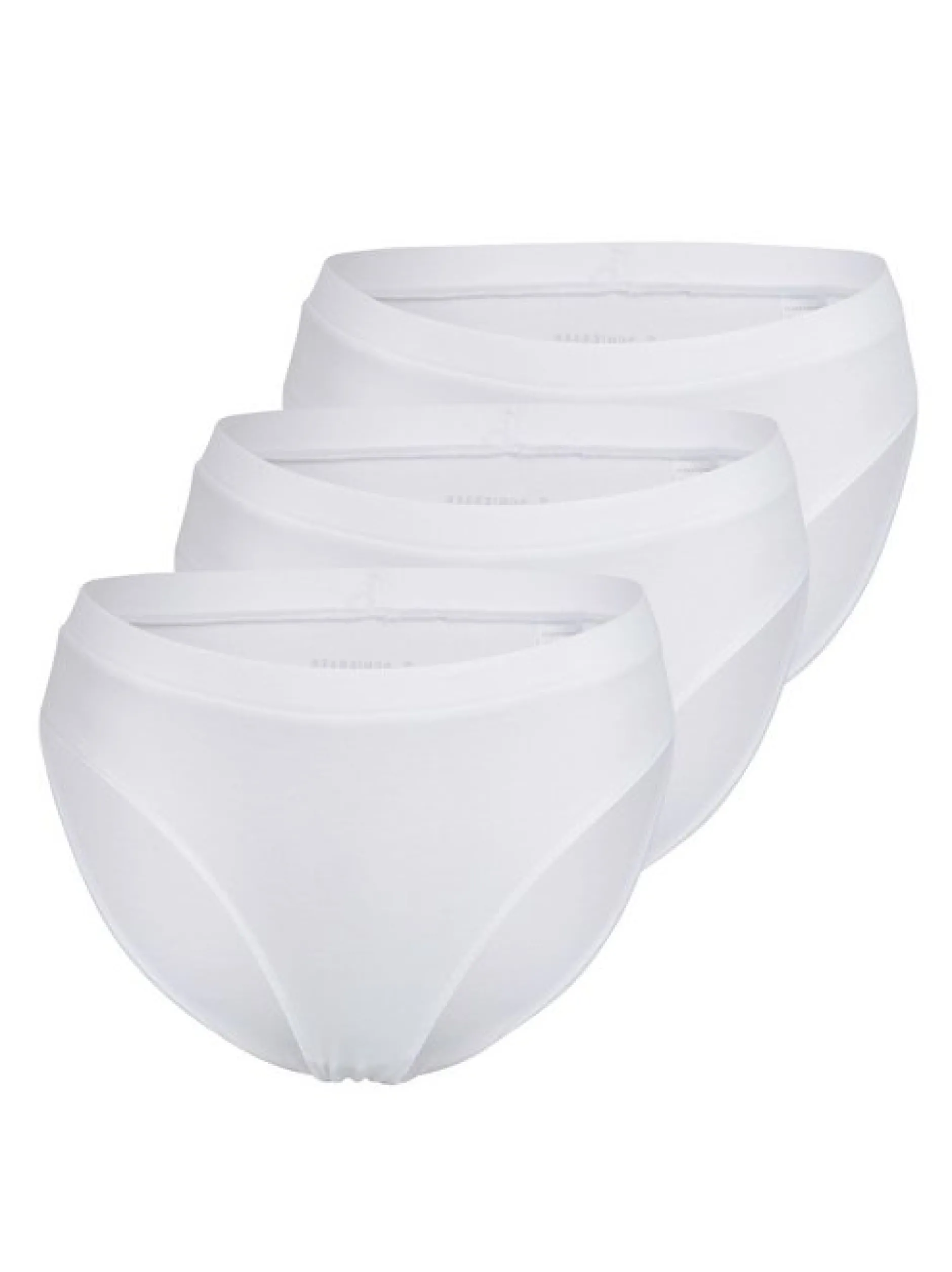 Schiesser Damen Rio Slip - 3er Pack Pure Rib in weiß