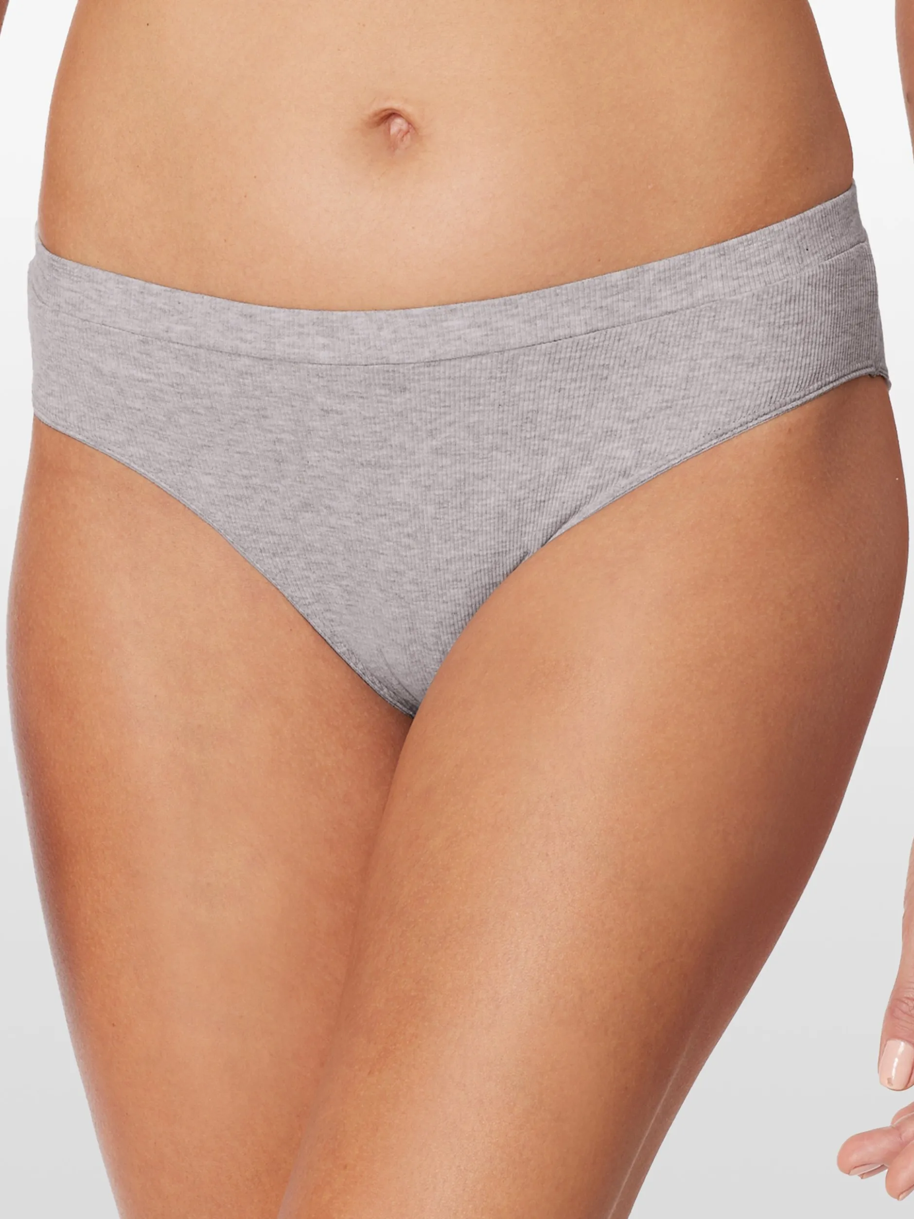 Schiesser Damen Rioslip - Pure Rib in grau