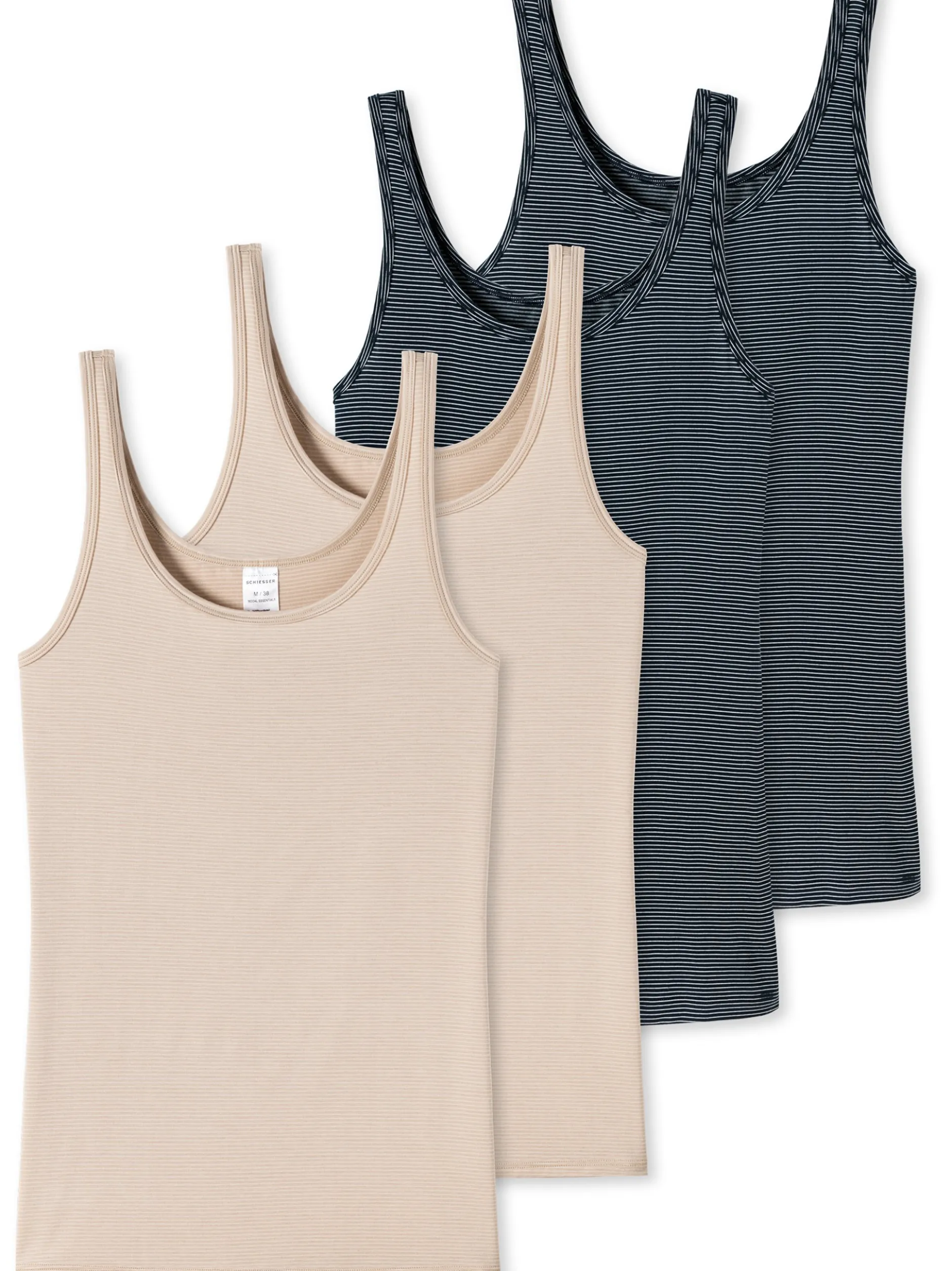 Schiesser Damen Spaghettitop - Modal Essentials in mehrfarbig