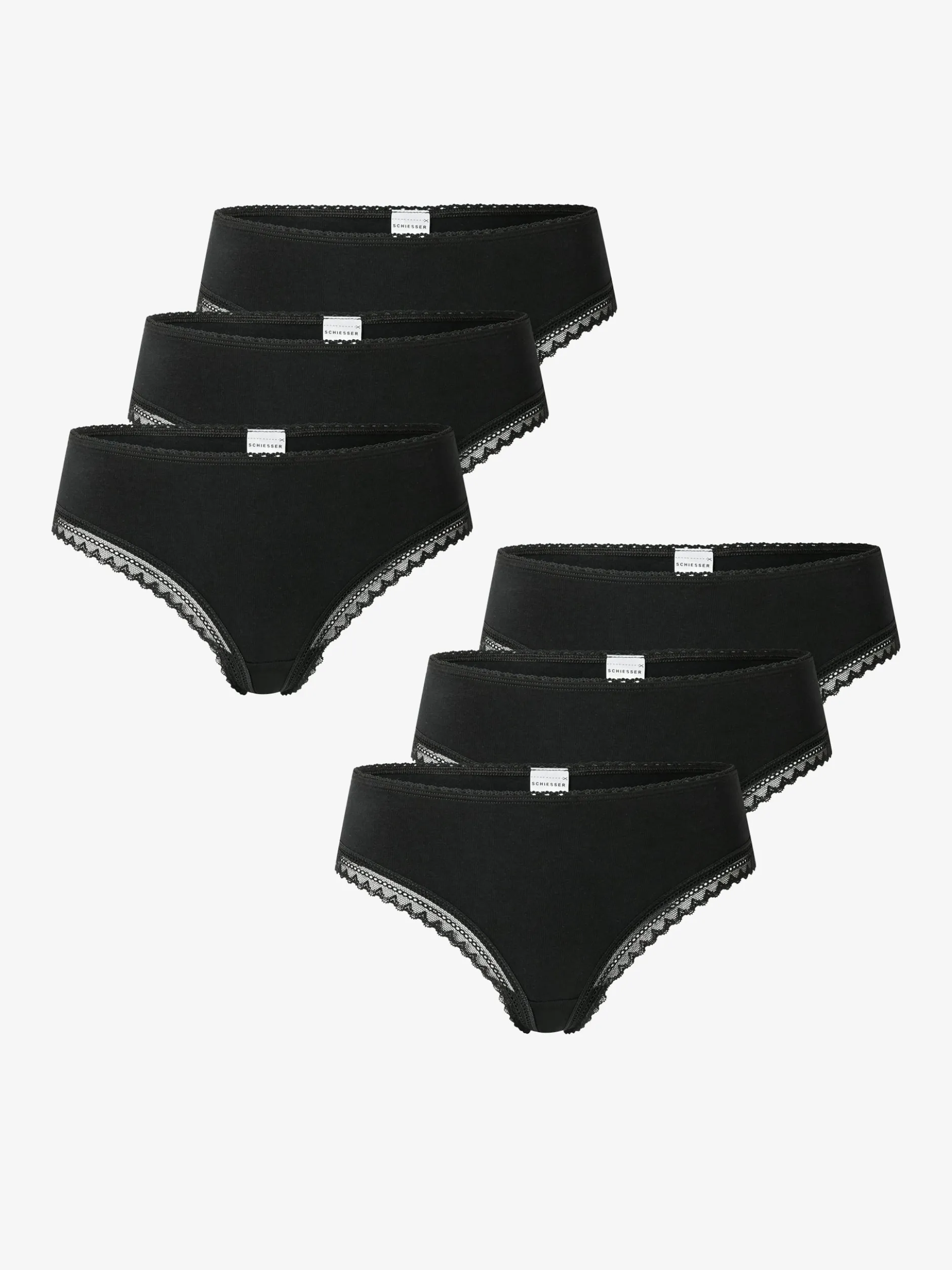 Schiesser Damen Tanga - Modern Multipacks in schwarz