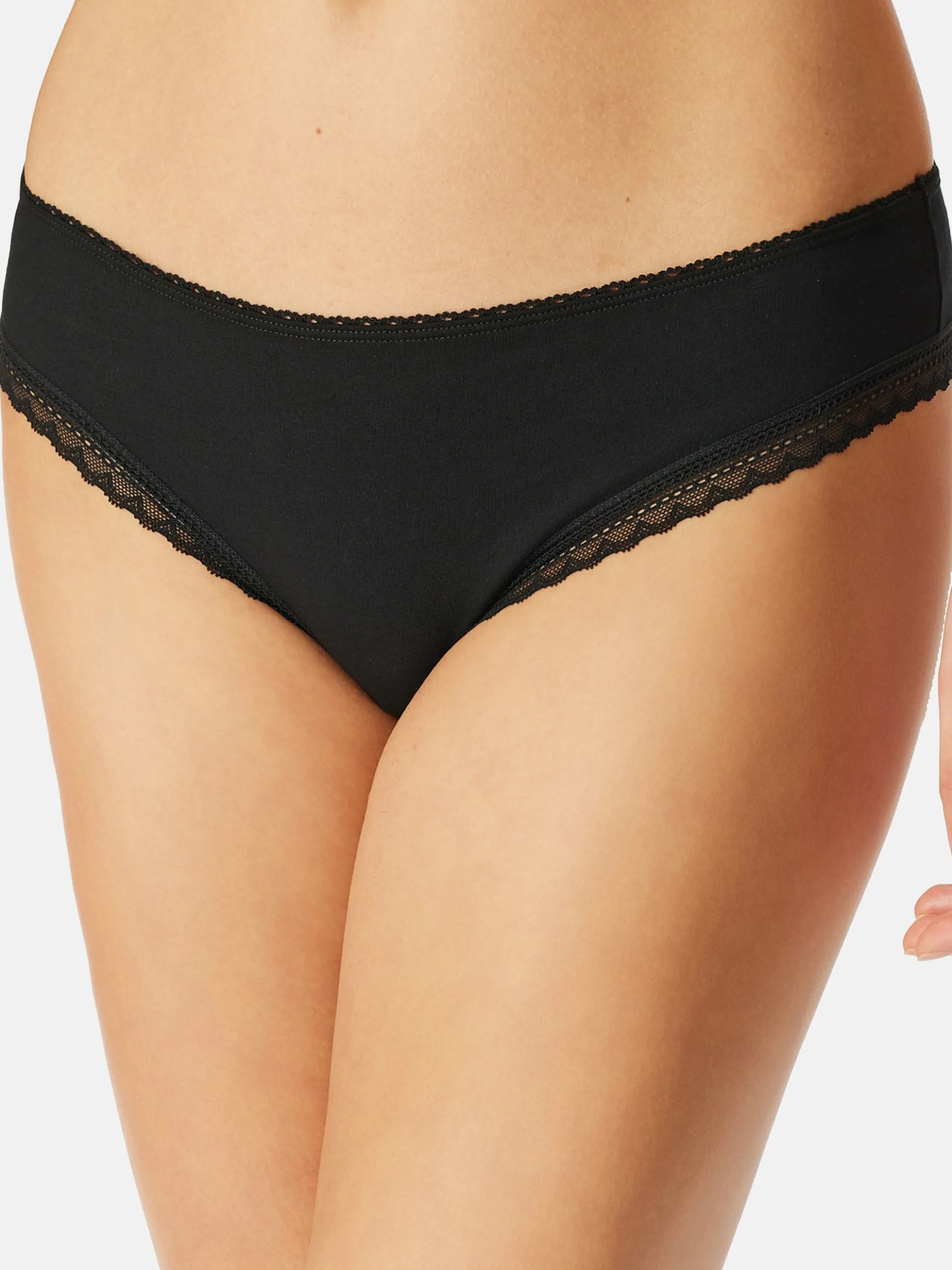 Schiesser Damen Tanga - Modern Multipacks in schwarz