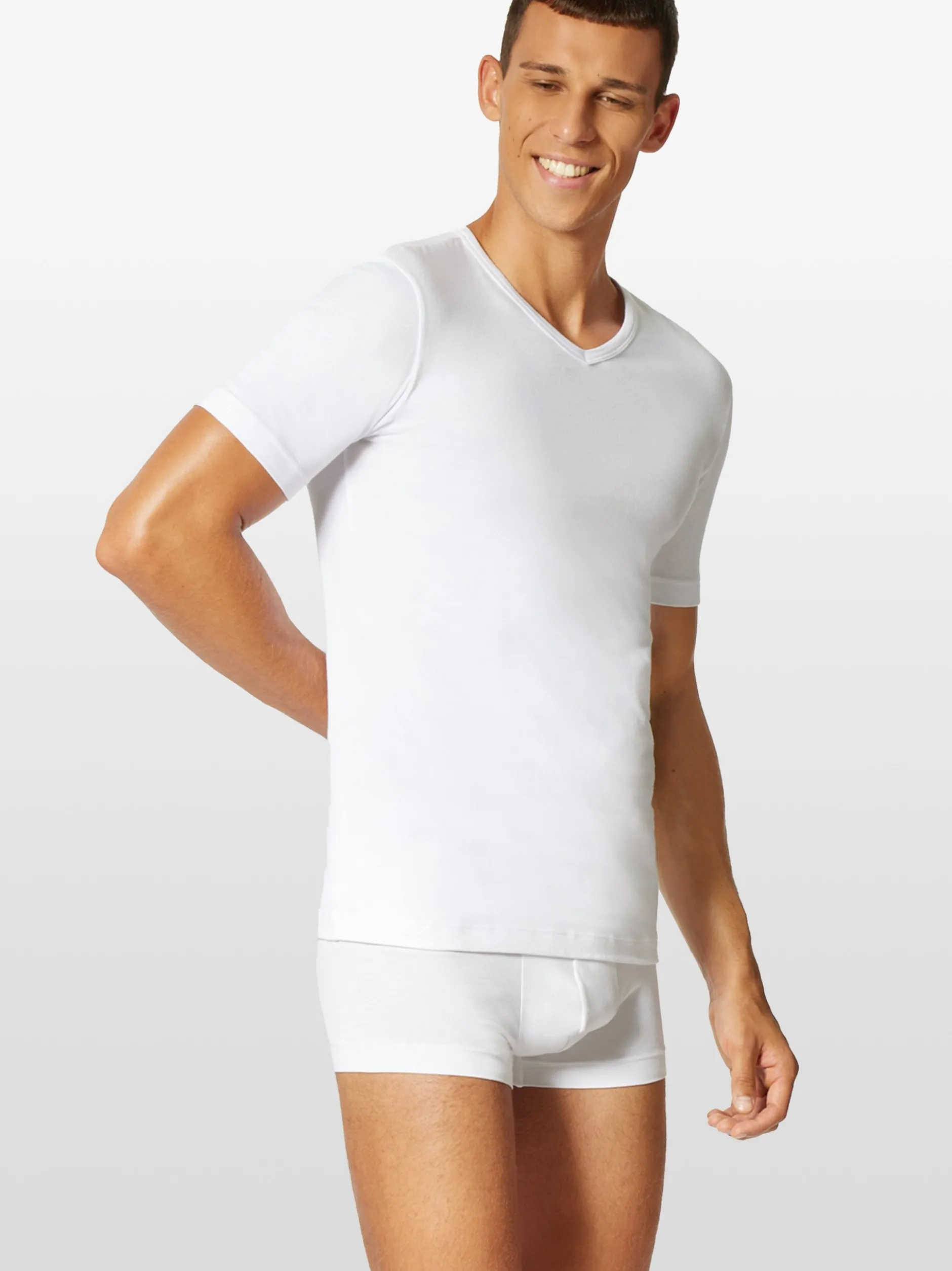 Schiesser Herren T-Shirt - Uncover in weiß