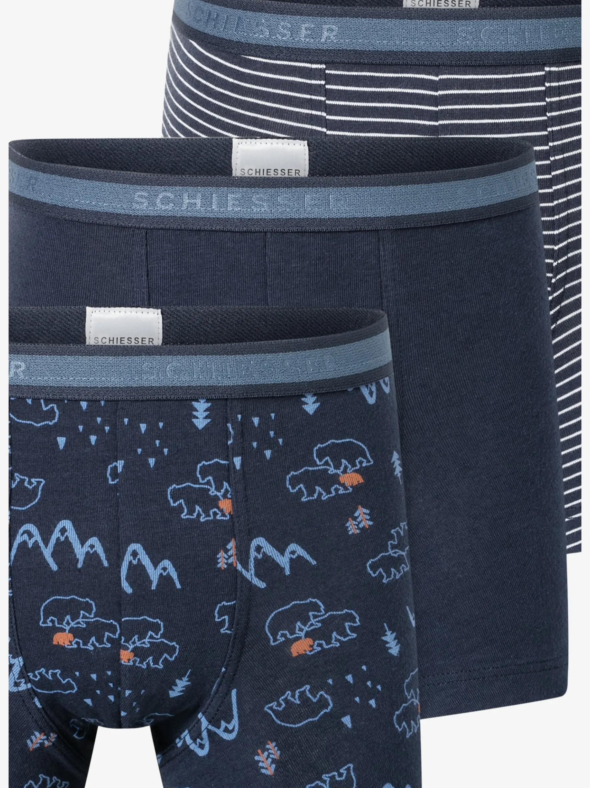 Schiesser Jungen Trunk - 955 Multi in marine