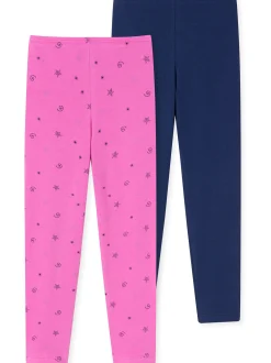 Schiesser Mädchen Leggings - 95/5 Organic Cotton in mehrfarbig