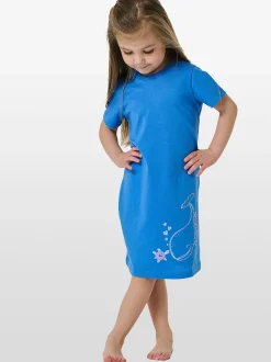 Schiesser Mädchen Nachthemd - Girls World in blau