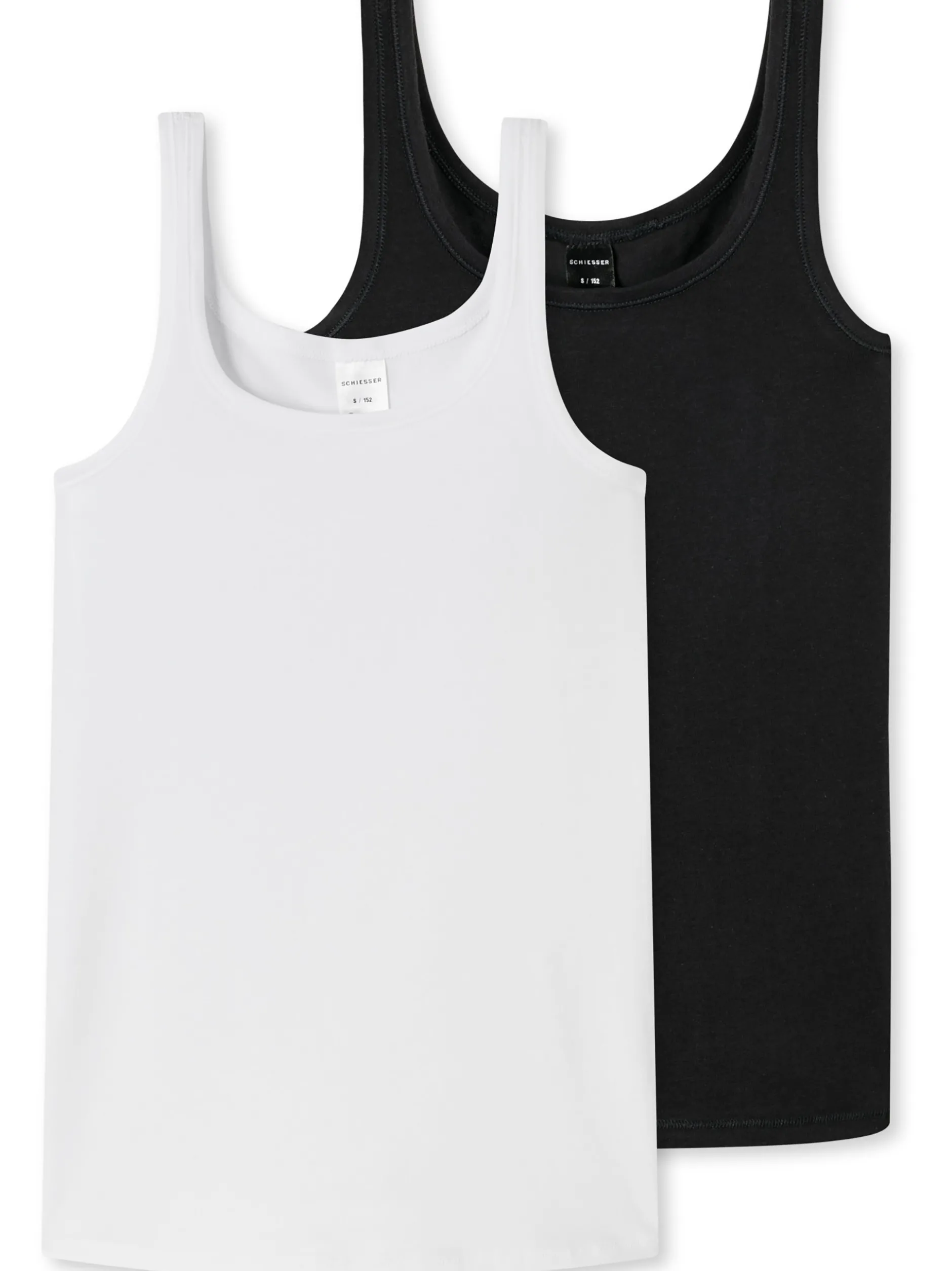 Schiesser Mädchen Tops - 2er-Pack Basic Kids in mehrfarbig