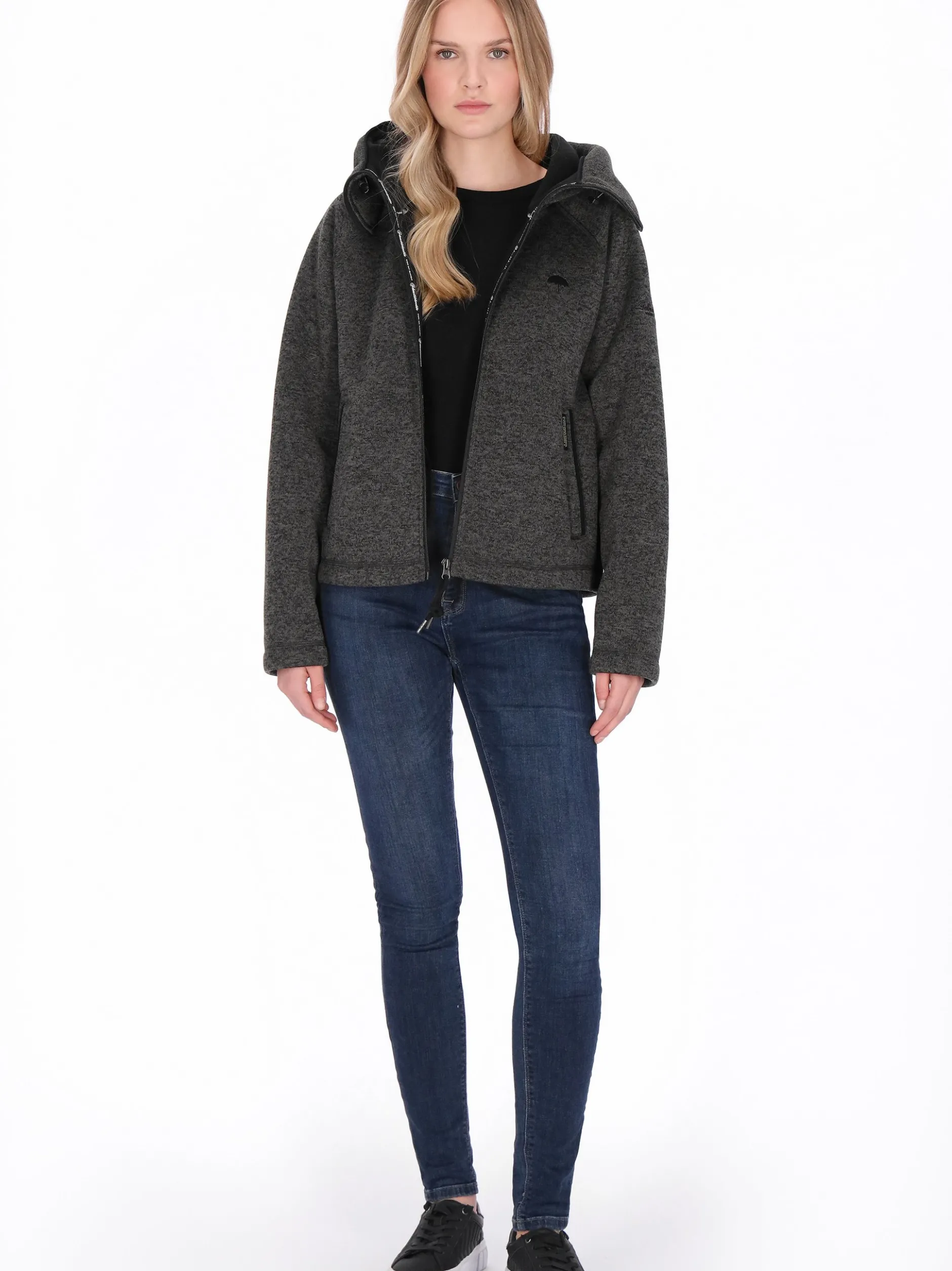 Schmuddelwedda Damen Kapuzenpullover in grau