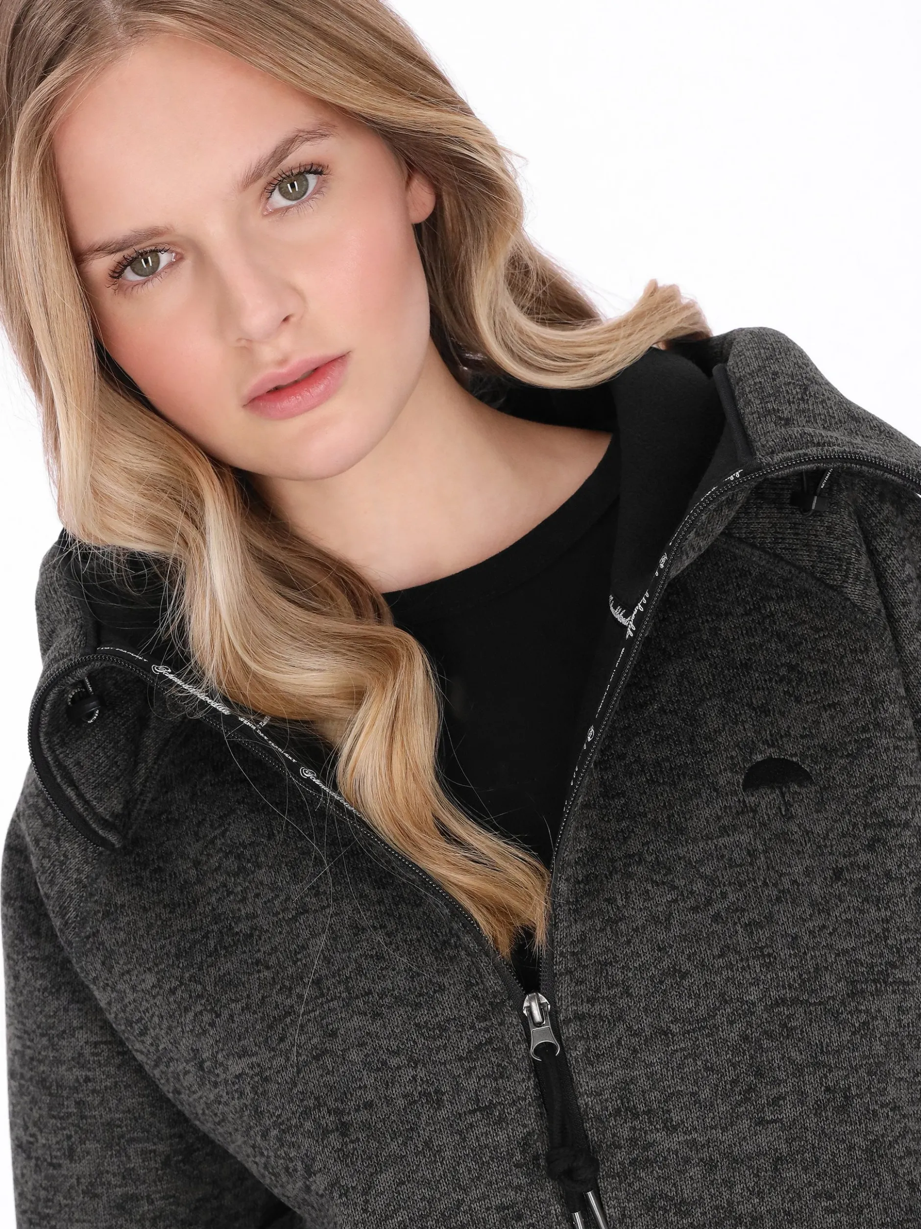 Schmuddelwedda Damen Kapuzenpullover in grau