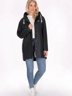 Schmuddelwedda Damen Mantel in schwarz