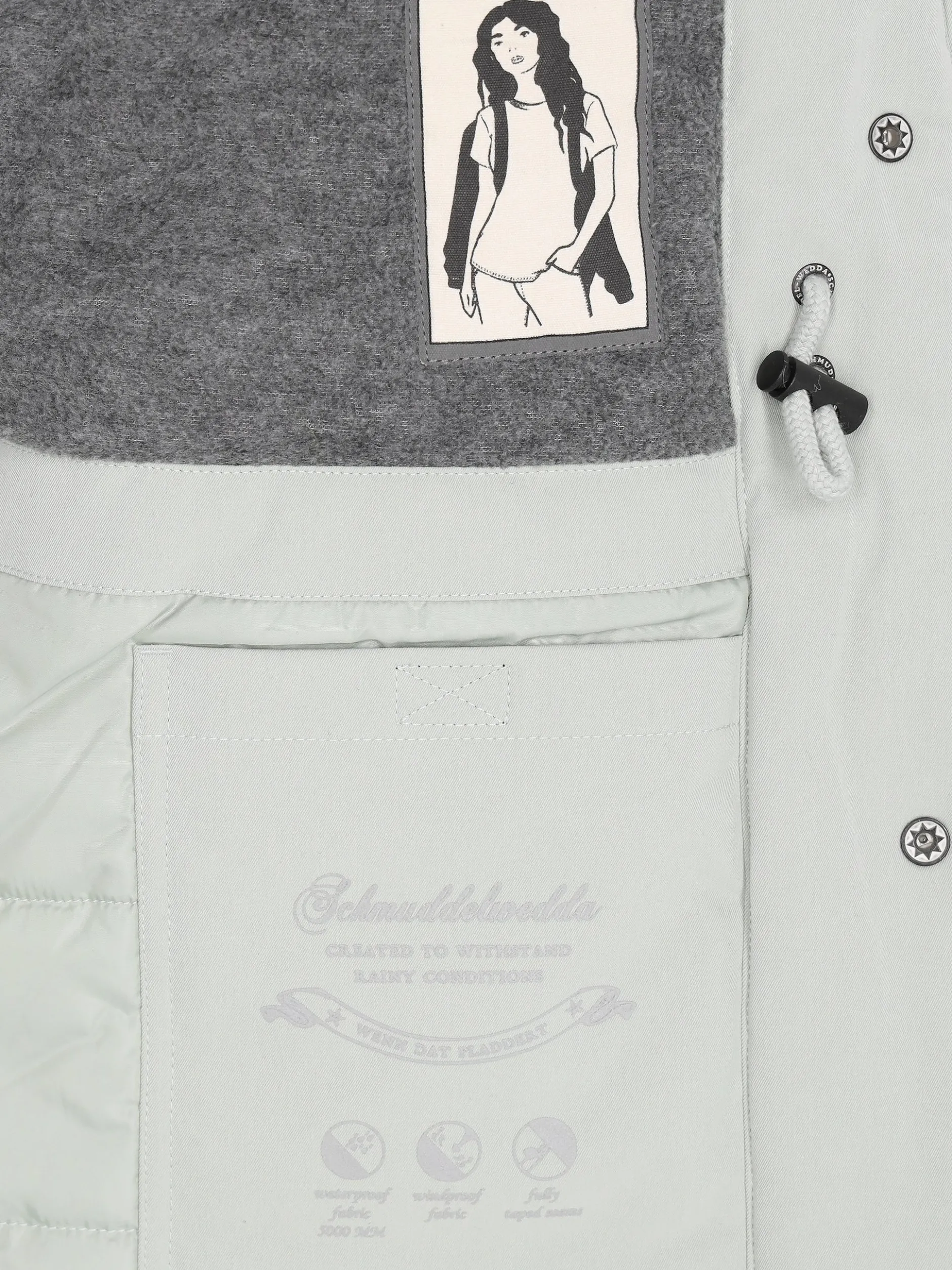 Schmuddelwedda Damen Parka in grün